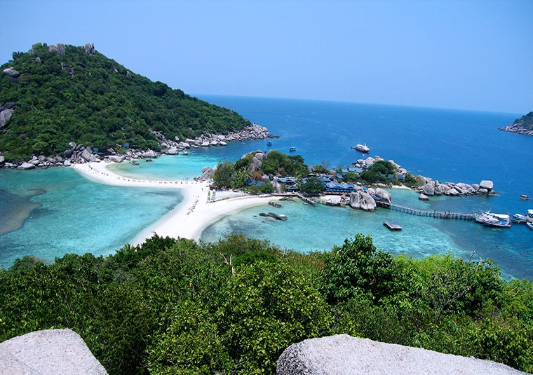 Koh Nang Yuan, mała wyspa Koh Tao. Właściwie są to 3 wyspy połączone plażą, Tajlandia